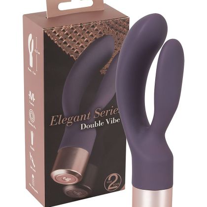 Elegant Series Double Vibe: Doppel-Vibrator, lila/roségold Elegant Series Double Vibe: Doppel-Vibrator, lila/roségold