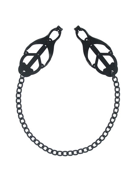 Master Series Monarch Noir: Nippelklemmen mit Kette, schwarz