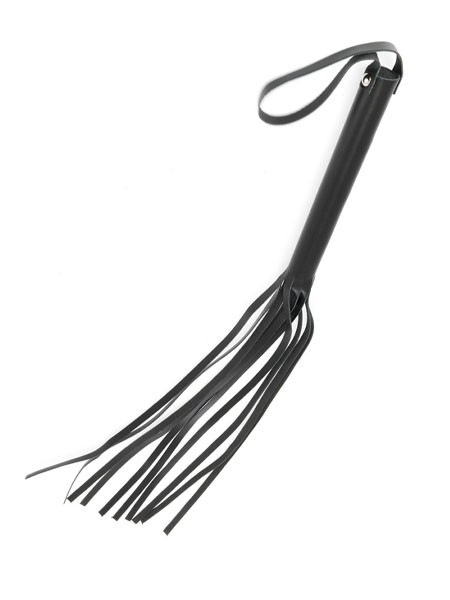 Lederpeitsche mit 8 Riemen (S), schwarz