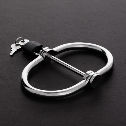 Triune D-Handcuffs: Edelstahl-Handschellen Triune D-Handcuffs: Edelstahl-Handschellen