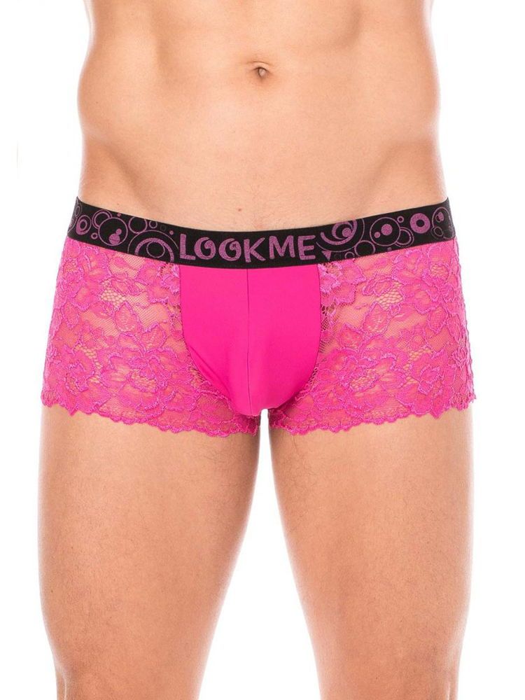 Look Me: Spitzen-Boxer, magenta (L)
