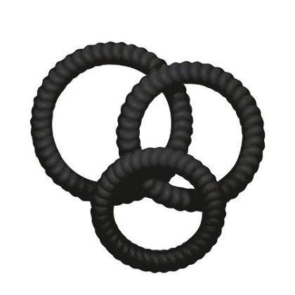 Lust-Trio: Penisringe-Set, schwarz Lust-Trio: Penisringe-Set, schwarz