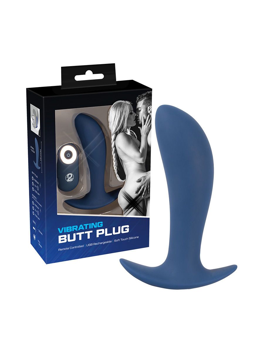 Vibrating Butt Plug: Vibro P-Punkt-Plug, blau