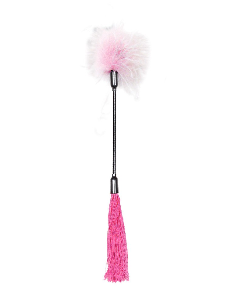Sportsheets Whip & Tickle: Federstab mit Peitsche, pink