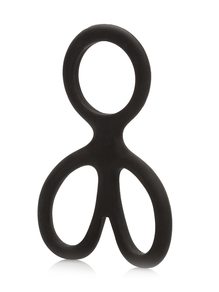 Silicone Ball Spreader: Penis- und Hodenring, schwarz