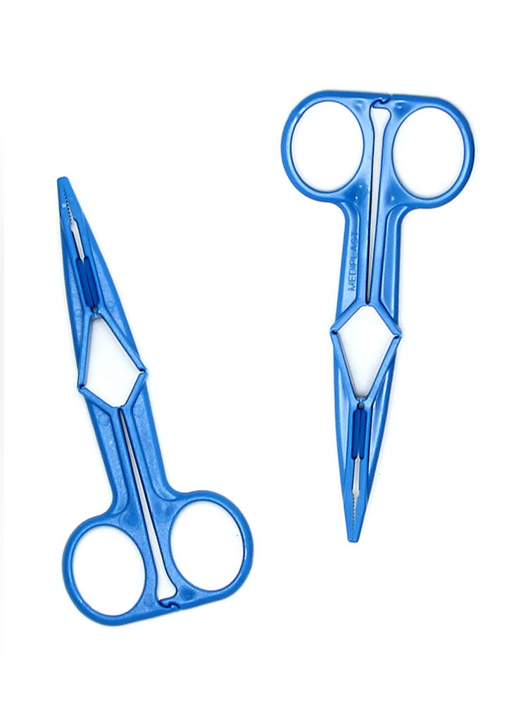 Scheren-Nippelklemmen, blau