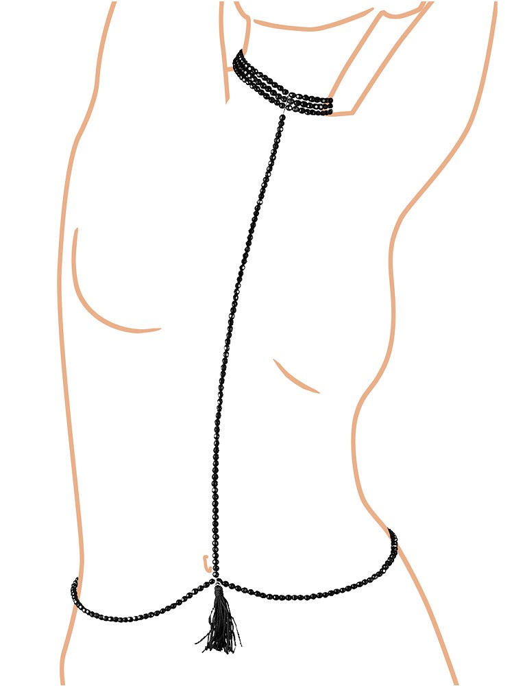 Schmuckketten-Harness, schwarz