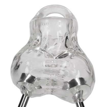 Nutter Electro Ball Sling: Hodenhülle mit Elektrokontakten, transparent Nutter Electro Ball Sling: Hodenhülle mit Elektrokontakten, transparent