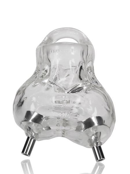 Nutter Electro Ball Sling: Hodenhülle mit Elektrokontakten, transparent