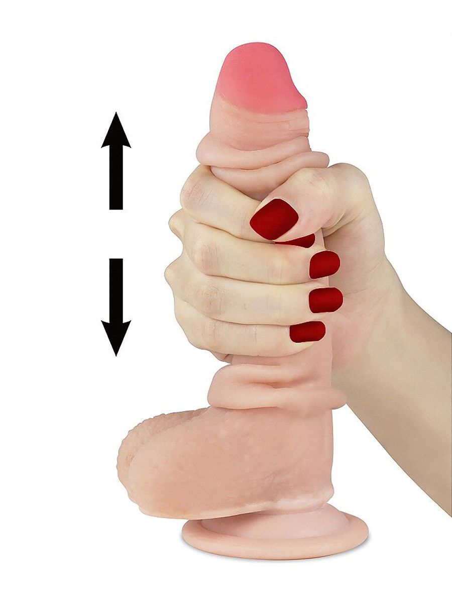 LOVE TOY Sliding Skin 7%27%27: Dildo, haut