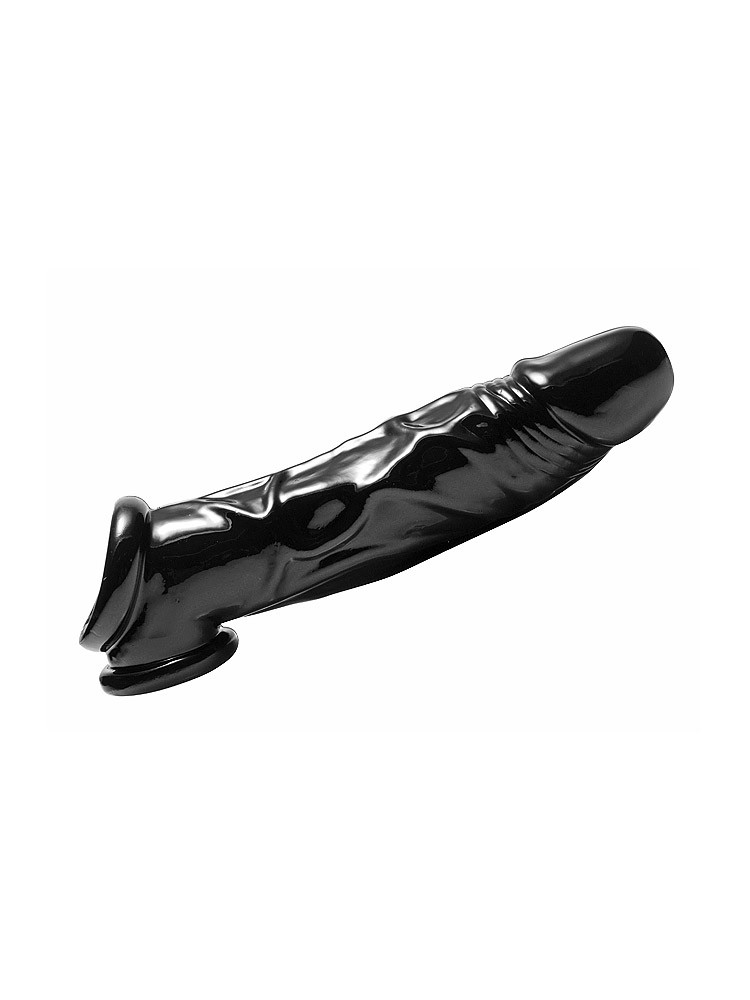 Master Series Fuk Tool: Penishülle und Hodenstretcher, schwarz