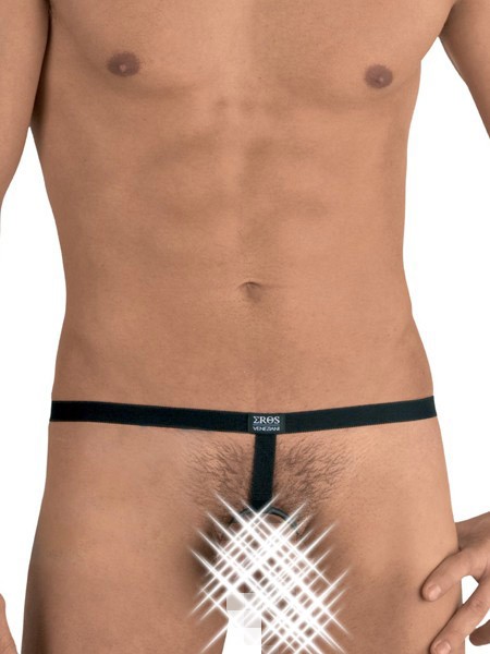 Eros Veneziani Vincent: Funktionsstring mit Ring, schwarz (L/XL)