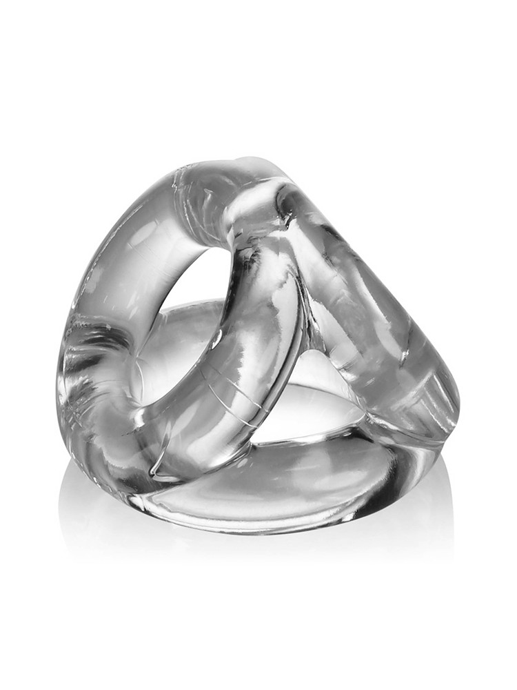 Tri-Sport Cocksling: Penis-/Hodenring, transparent