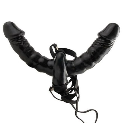 Fetish Fantasy Vibrating Double Delight: Vibro-Strap-On, schwarz Fetish Fantasy Vibrating Double Delight: Vibro-Strap-On, schwarz