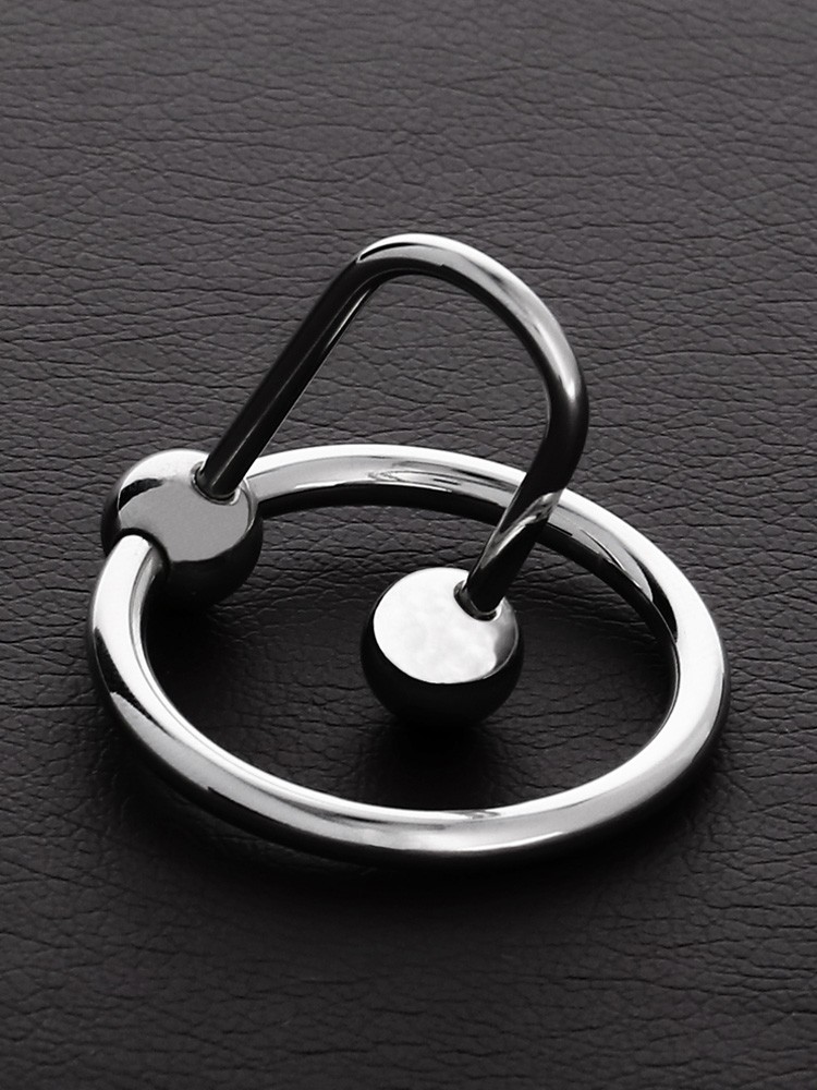 Triune Sperm Stopper Plug with Ring: Edelstahl-Eichelring mit Plug (28mm)