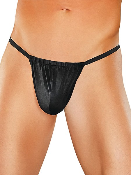 Male Power Nylon Spandex: Posing Strap, schwarz (One Size)