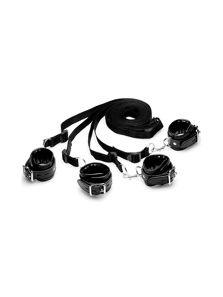Strict Bed Restraint Kit: Bettfessel-Set, schwarz