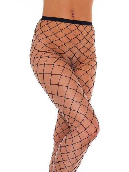 Netzstrumpfhose, schwarz (One Size)