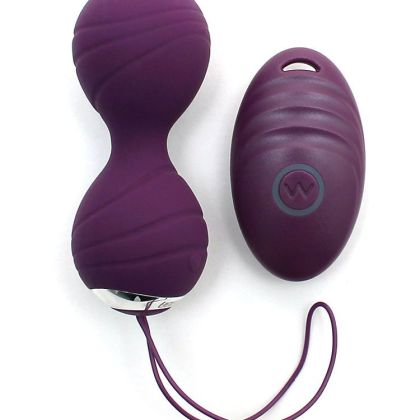 Cannes Vibrating Lay-On Kegel Ball: Vibro-Liebeskugel-Duo, violett/chrom Cannes Vibrating Lay-On Kegel Ball: Vibro-Liebeskugel-Duo, violett/chrom