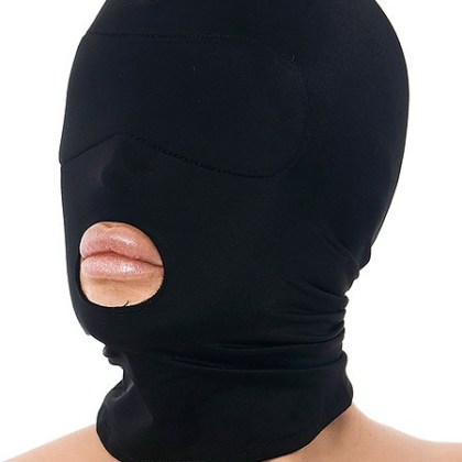 Kopfmaske mit Mundöffnung, schwarz Kopfmaske mit Mundöffnung, schwarz