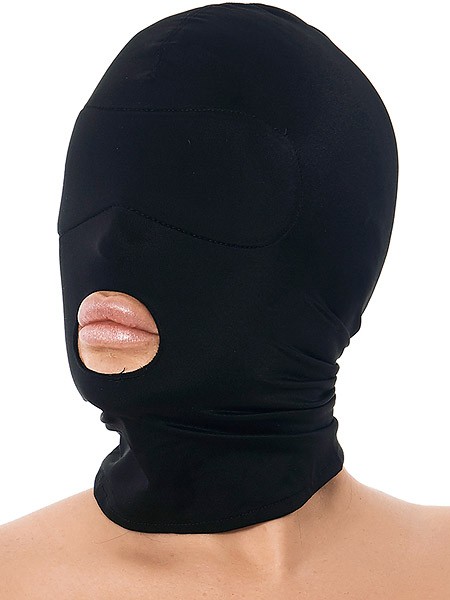 Kopfmaske mit Mundöffnung, schwarz