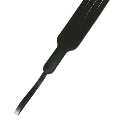 Lederklatsche geschlitzt, schwarz Lederklatsche geschlitzt, schwarz