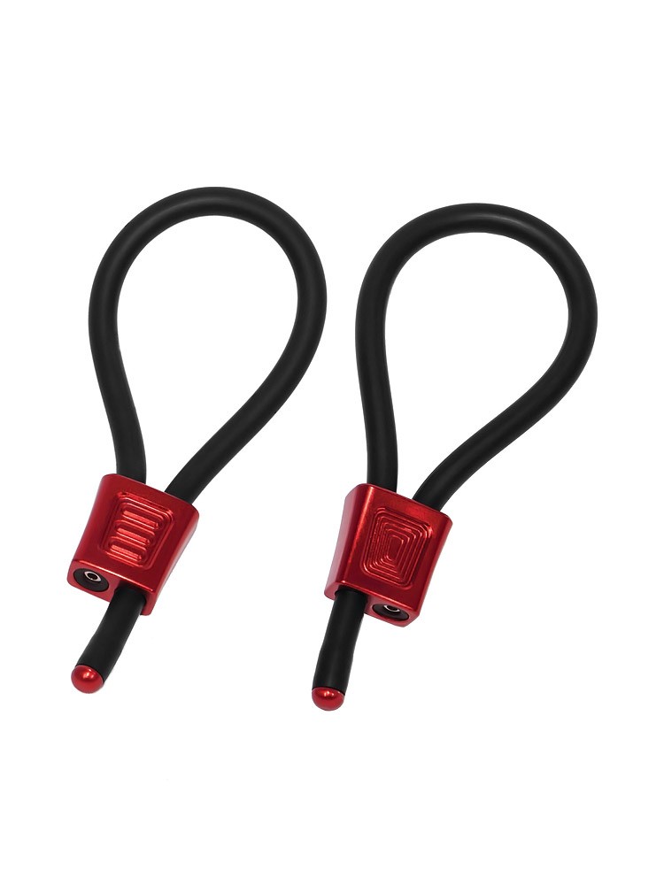 ElectraStim ElectraLoops Prestige: Elektro-Penisschlaufen, schwarz/rot