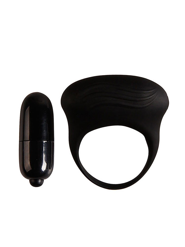 Crazy Bull Bertram: Vibro-Penisring, schwarz