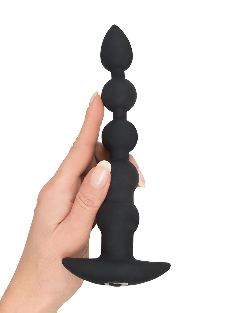 Black Velvets Rechargeable Beads: Analvibrator, schwarz