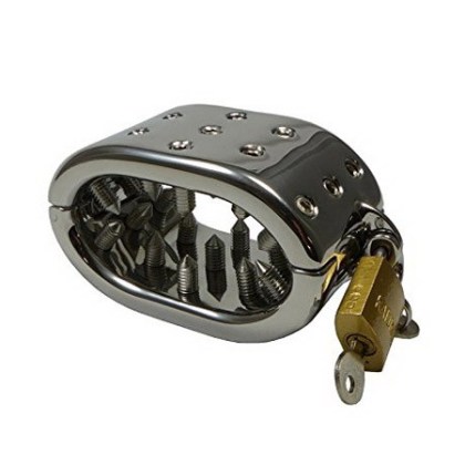 Black Label Stainless Steel Oval Spiked Ball Stretcher: Edelstahl-Hodenstretc... Black Label Stainless Steel Oval Spiked Ball Stretcher: Edelstahl-Hodenstretc...