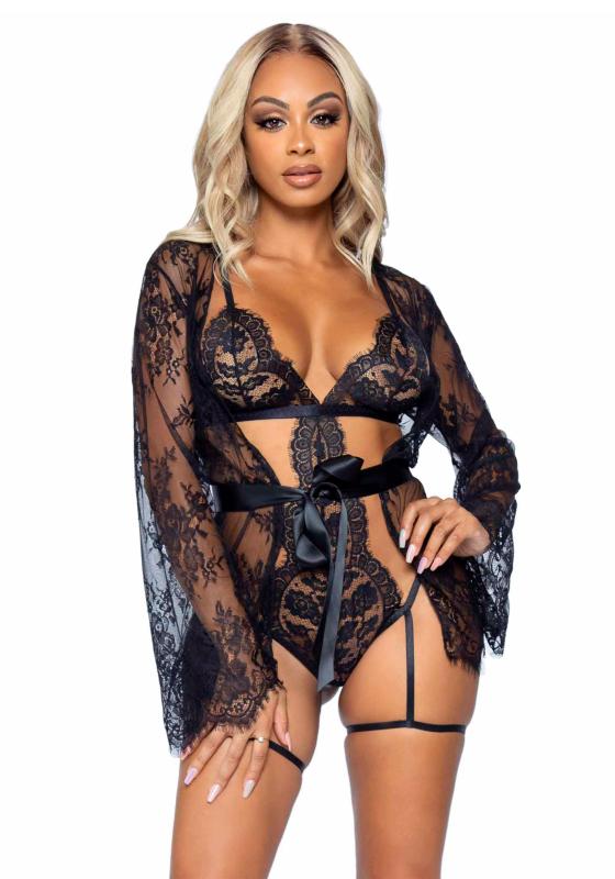 Leg Avenue »All Romance« Body & Kimono Set