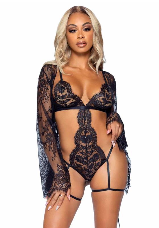 Leg Avenue »All Romance« Body & Kimono Set