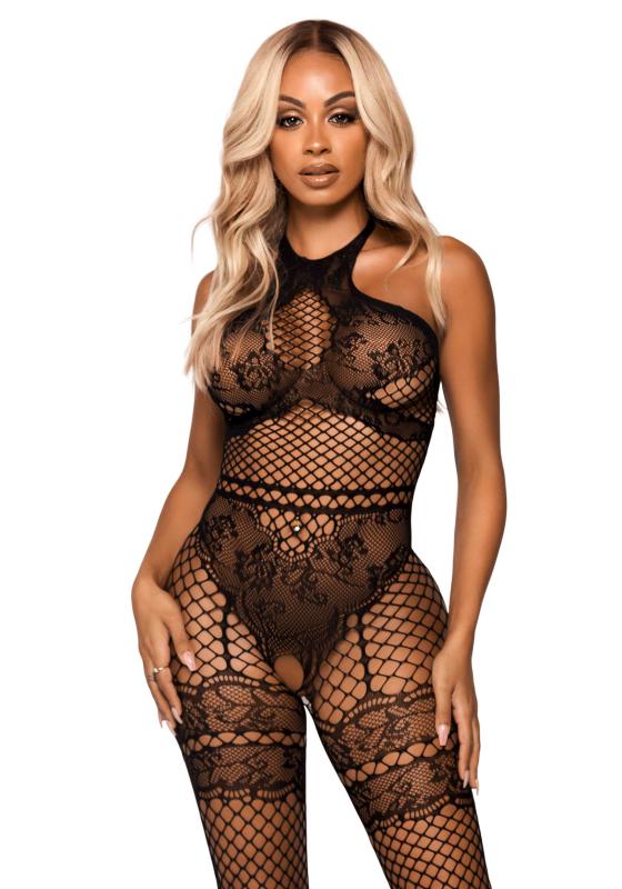 All About You Catsuit mit offenem Schritt - Schwarz