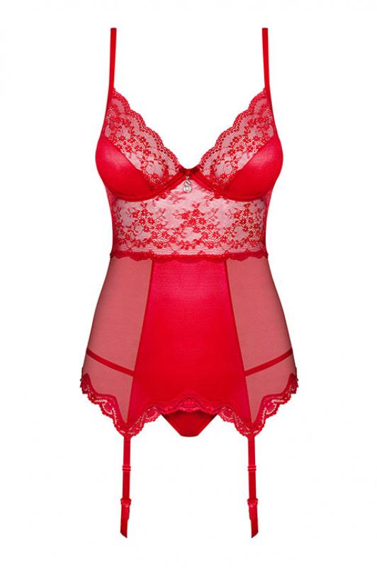 Obsessive - Strawberry Love Korsett - Rot
