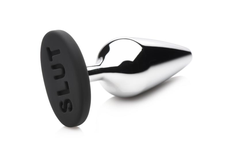 XR Brands - Butt Slut Metall & Silikon Butt Plug - Silber
