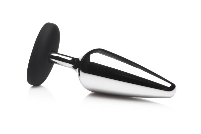 XR Brands - Butt Slut Metall & Silikon Butt Plug - Silber