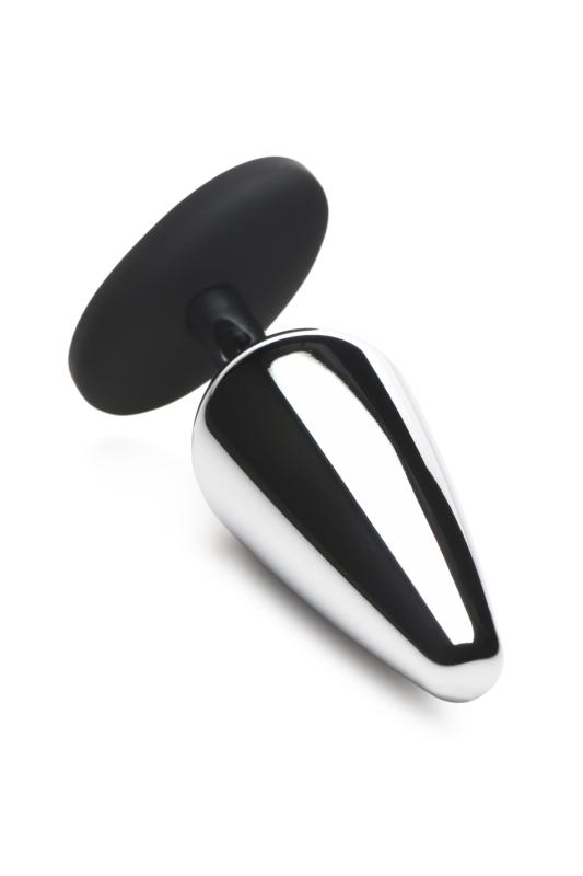 XR Brands - Butt Slut Metall & Silikon Butt Plug - Silber