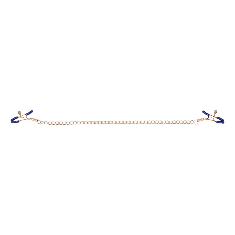 Cougar Brustwarzenklemmen mit Kette - Gold