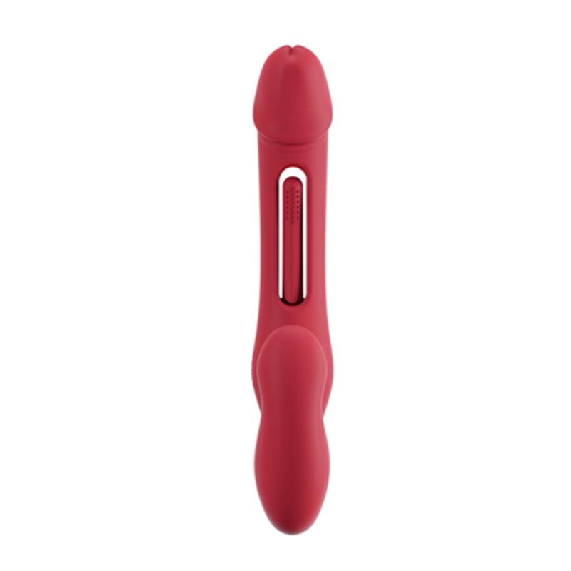 HoneyPlayBox - App-gesteuerter Paarvibrator ohne Gurt - Rot