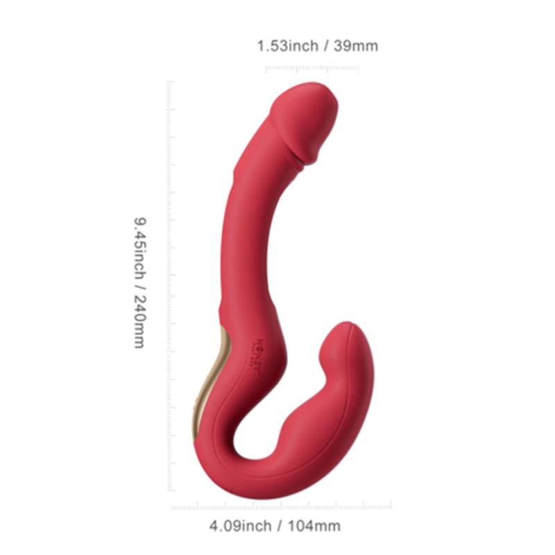 HoneyPlayBox - App-gesteuerter Paarvibrator ohne Gurt - Rot