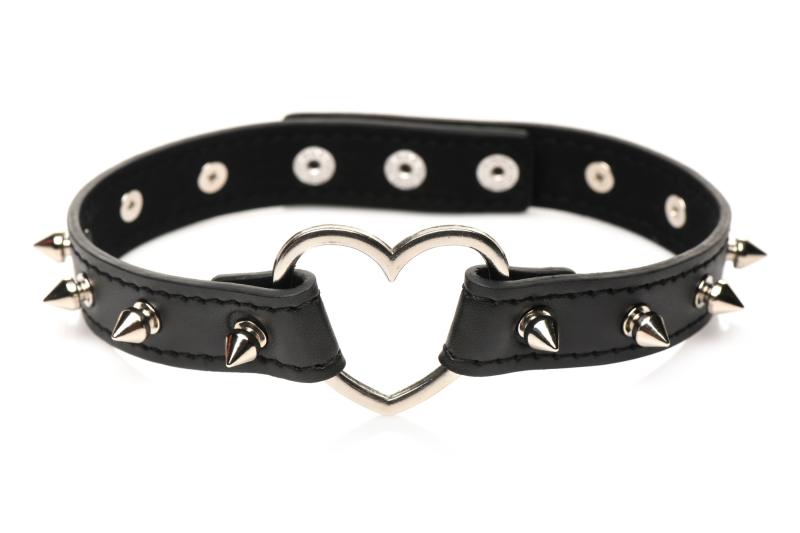 XR Brands - Spiked Heart Choker - Schwarz
