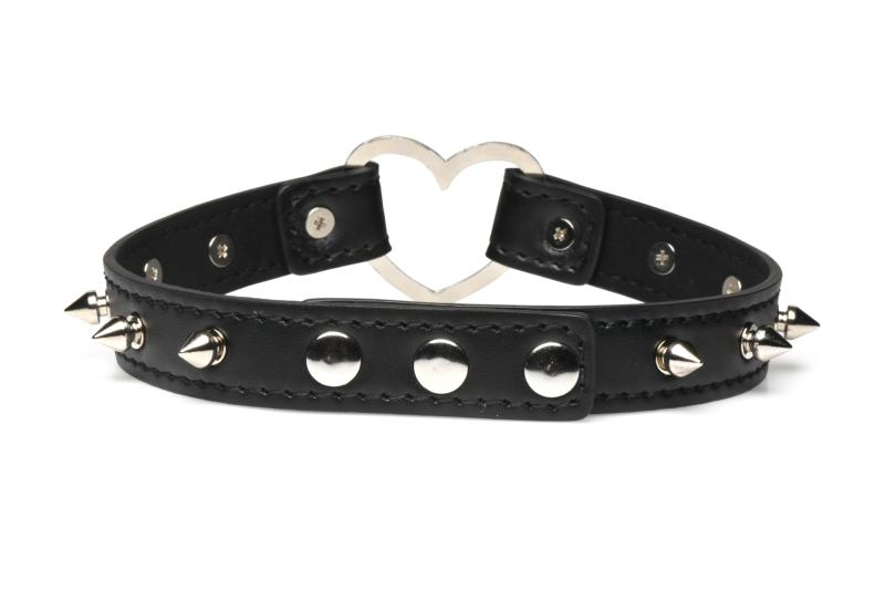 XR Brands - Spiked Heart Choker - Schwarz