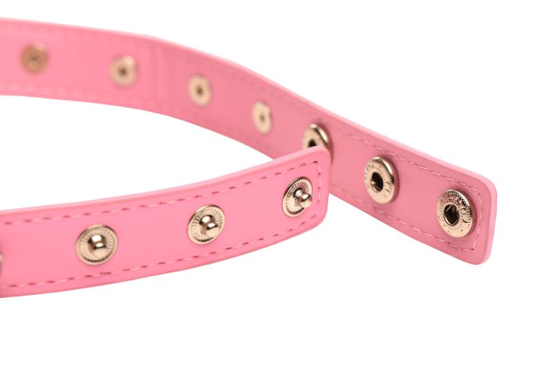XR Brands - Spiked Heart Choker - Rosa