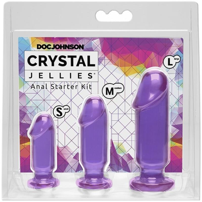 Doc Johnson - Crystal Jellies Anal Starter Kit - Lila
