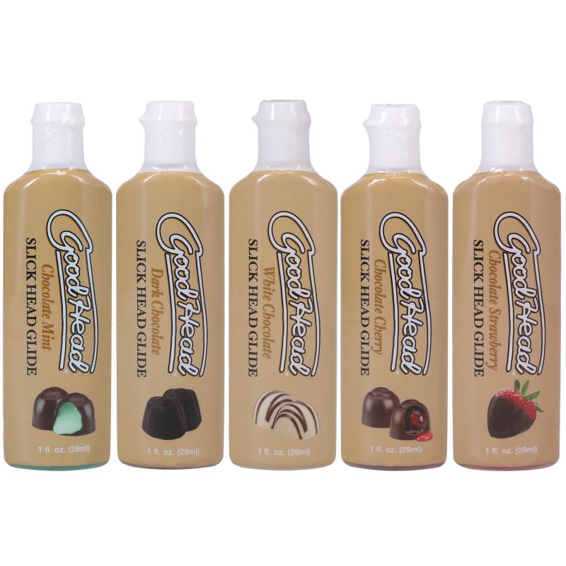 Doc Johnson - GoodHead Slick Head Glide Schokolade - 5er-Pack 30 ml