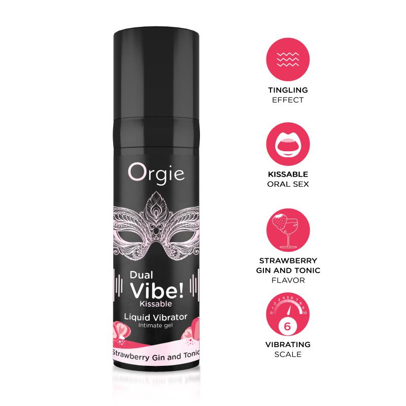 Orgie- Dual Vibe Liquid Vibrator Strawberry Gin & Tonic