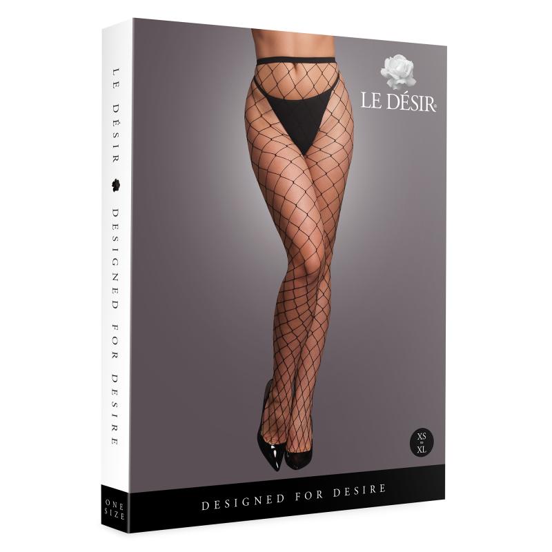 Le Desir - Slip mit Grober Netzstruktur - Schwarz