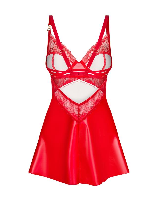 Obsessive - Aliosa Chemise & String - Rot