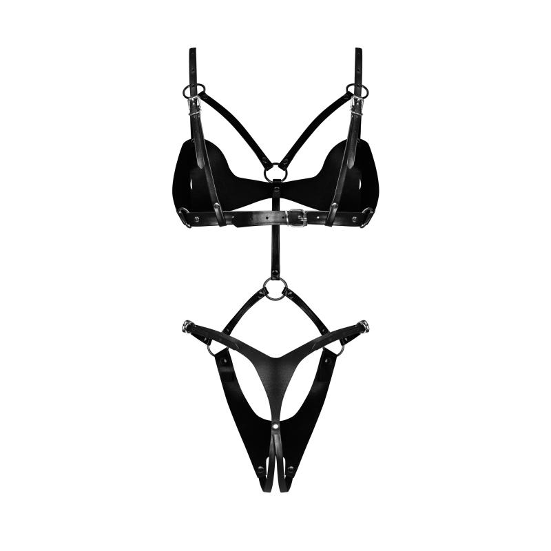 Obsessive - Dame Control Ouvert Teddy - Schwarz
