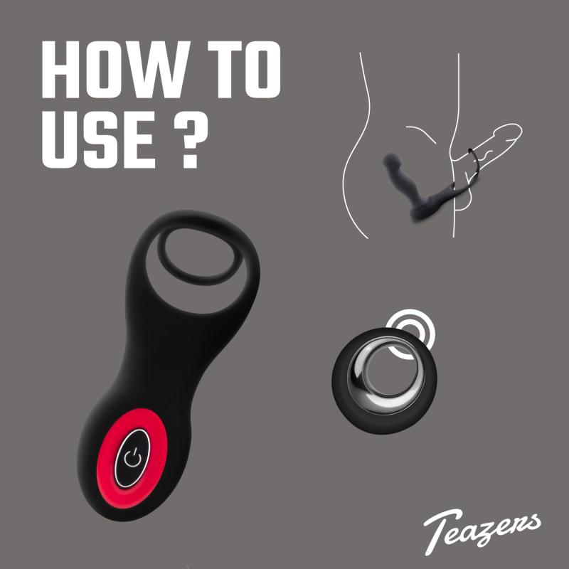 Teazers »Cock & Ball« Prostata-Vibrator mit Penisring